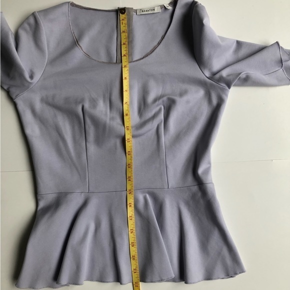 ARITZIA Babaton Barrett Peplum Women’s Top Size S Back Zip Lilac Ruffle - Picture 12 of 15